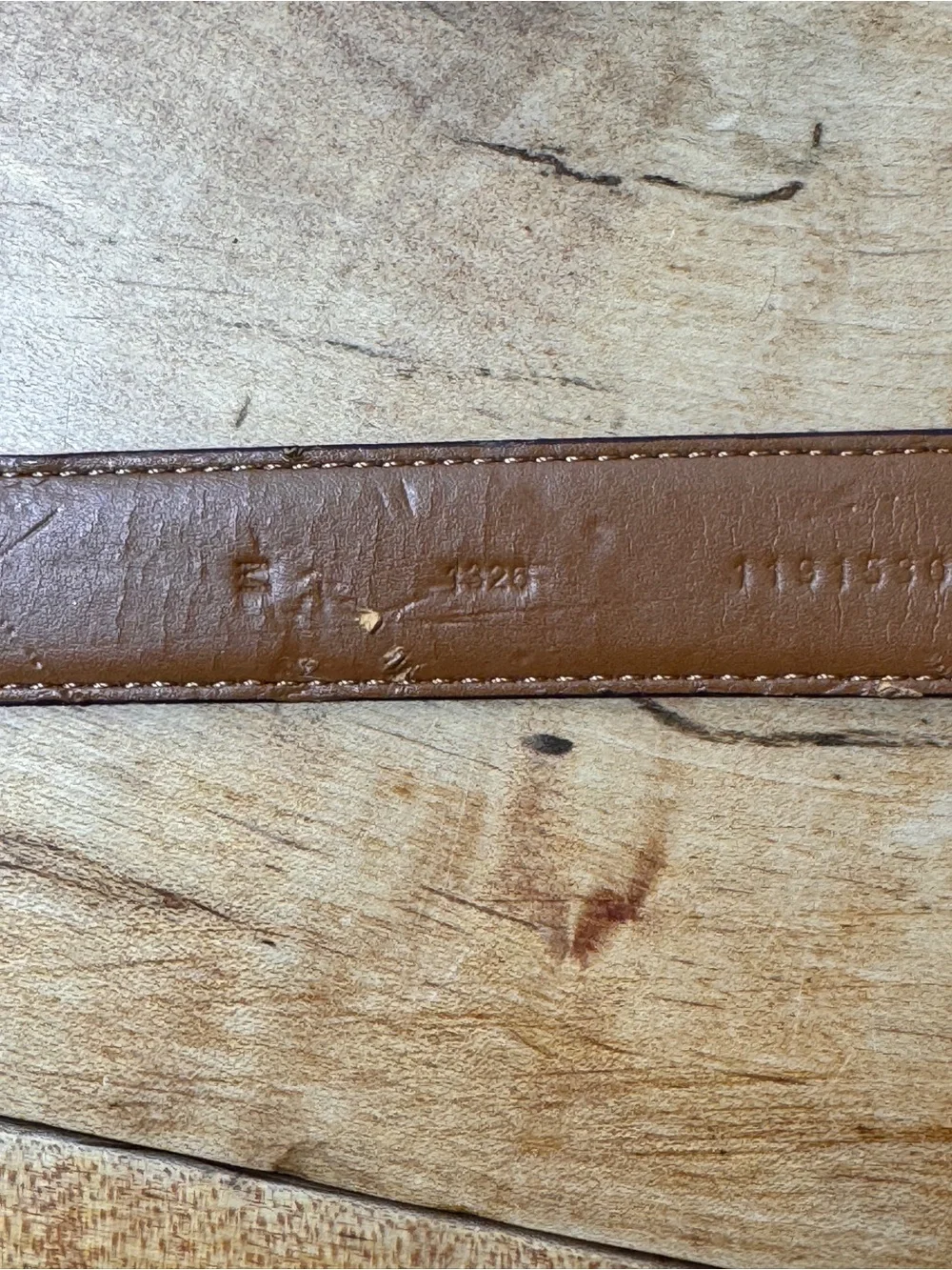 Ralph Lauren Gold Chain Accent Brown Leather & Plum Suede Women's Belt